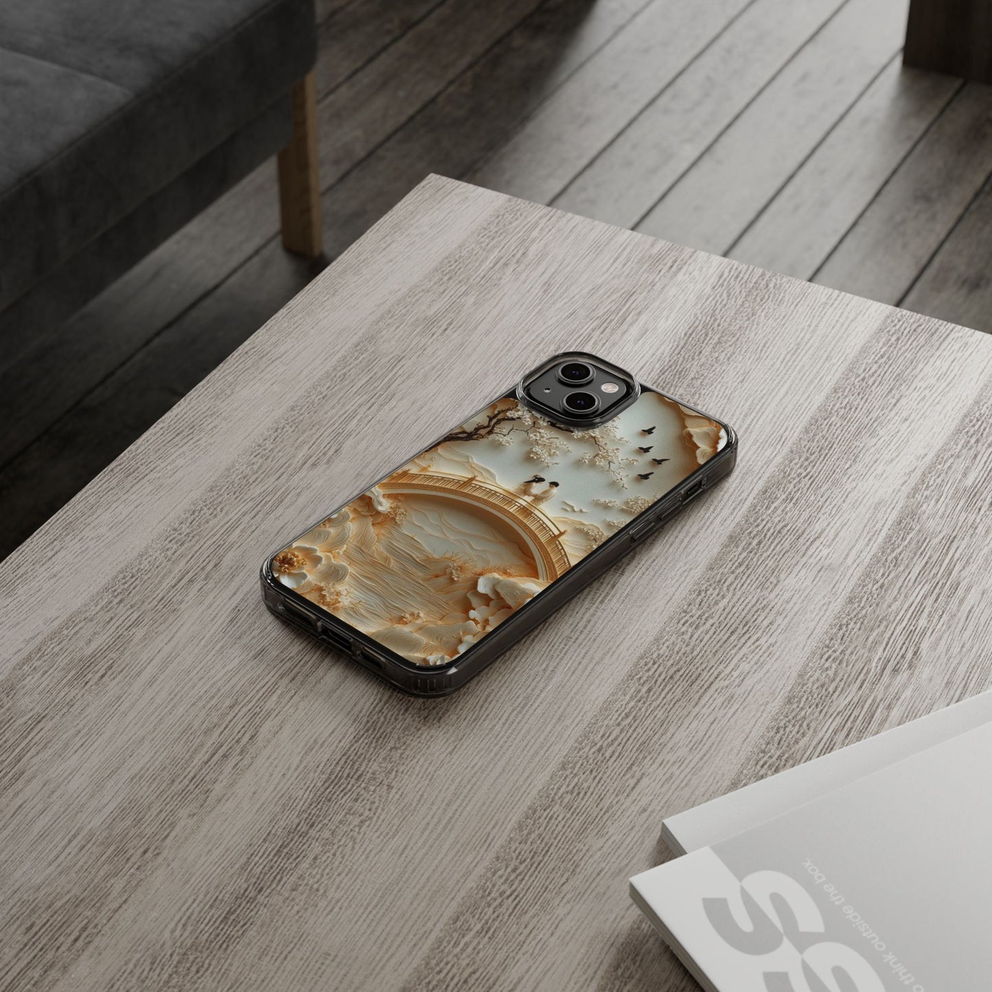 Romantic Couple 3D Effect Clear Cases,  Artistic Protective Cover