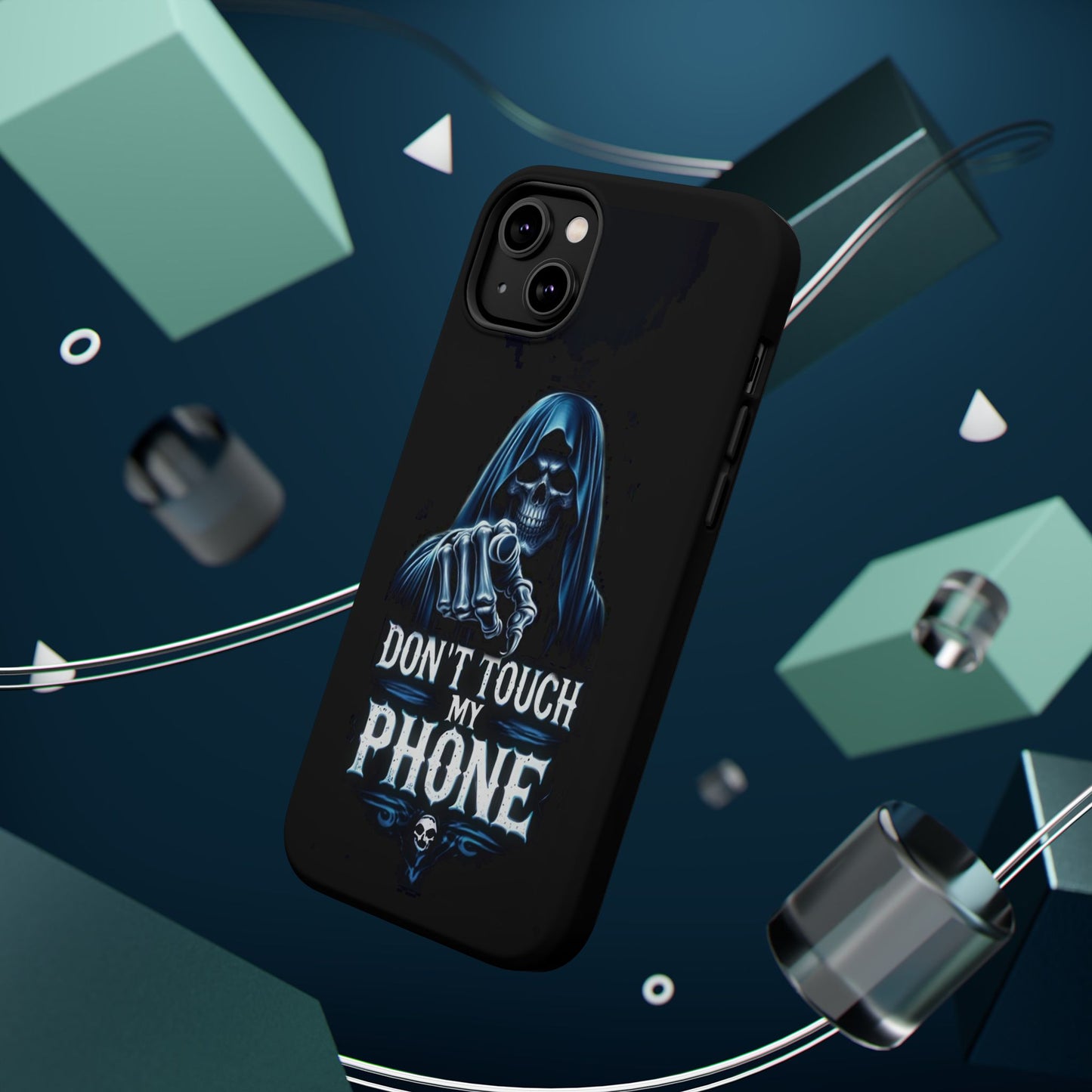 Gothic Magnetic iPhone Case: Don't Touch My Phone