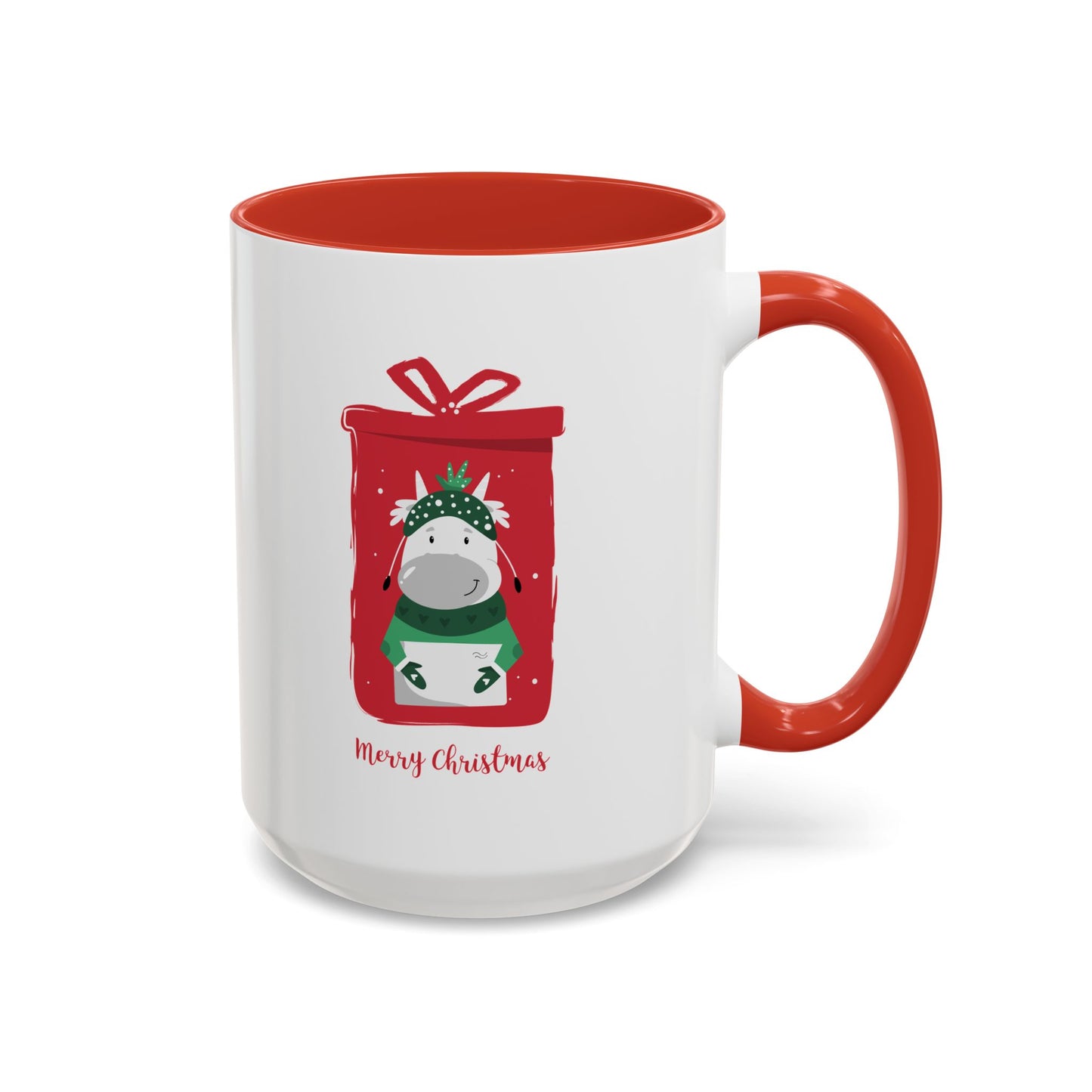 Merry Christmas Accent Coffee Mug (11, 15oz)