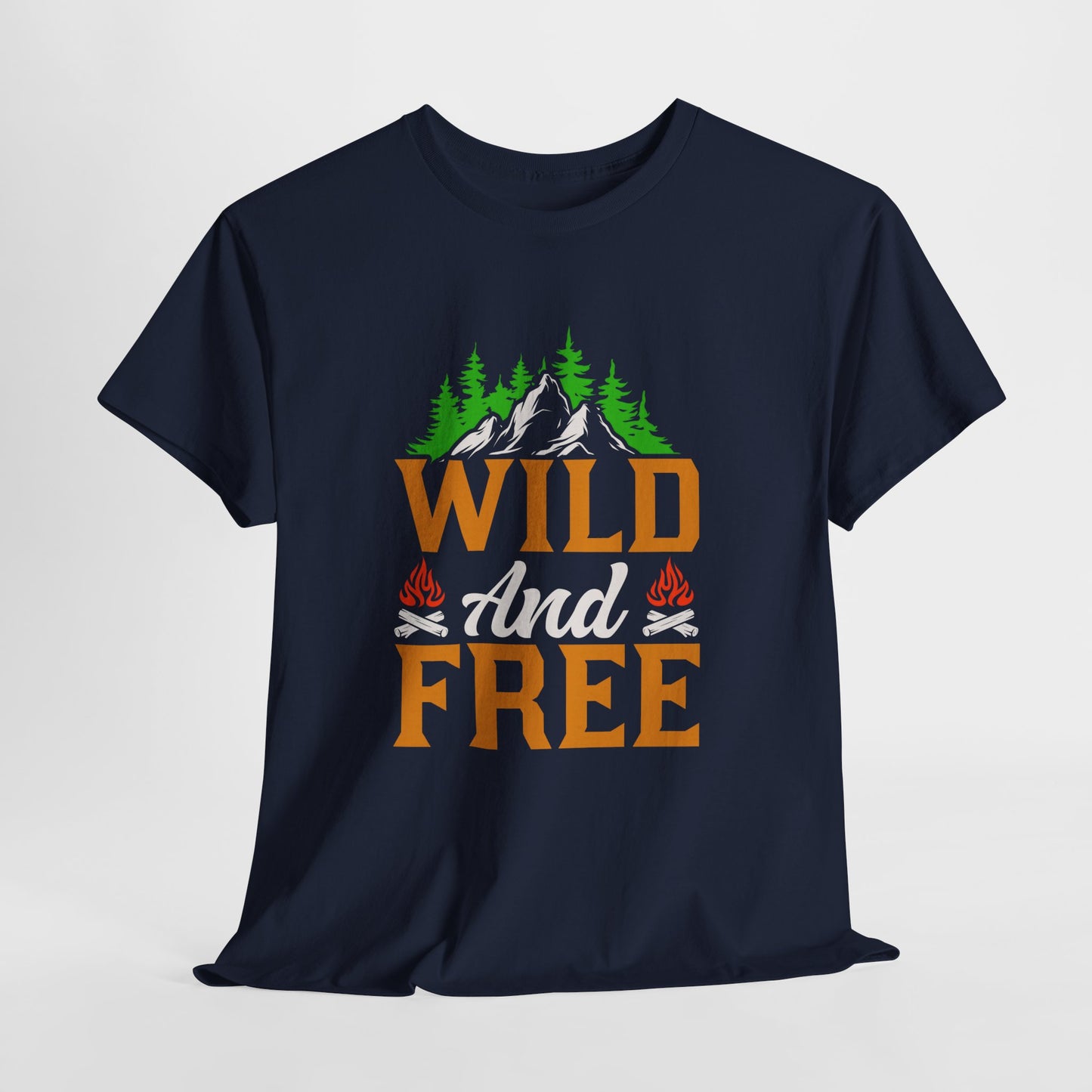 Wild and Free Unisex Heavy Cotton Tee - Perfect for Adventure Lovers