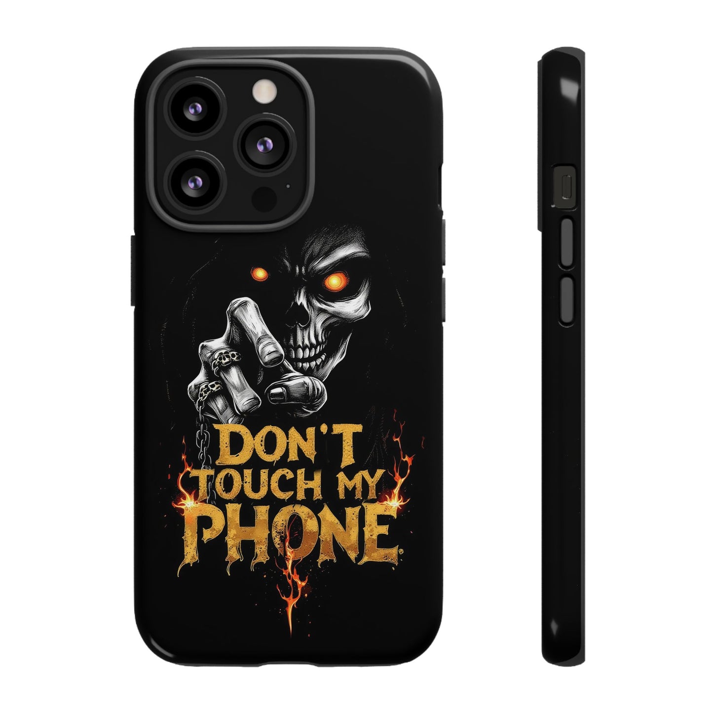 Skull iPhone Tough Cases, Don't Touch My Phone