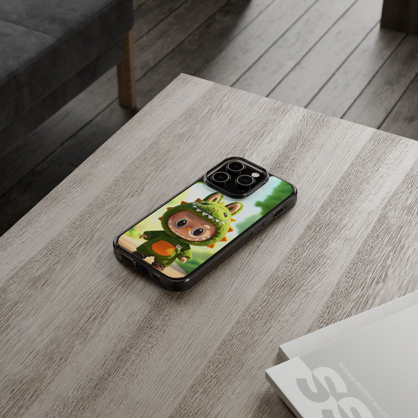 Copy of The Monsters Clear Case for iPhone Models – Playful Dinosaur Design