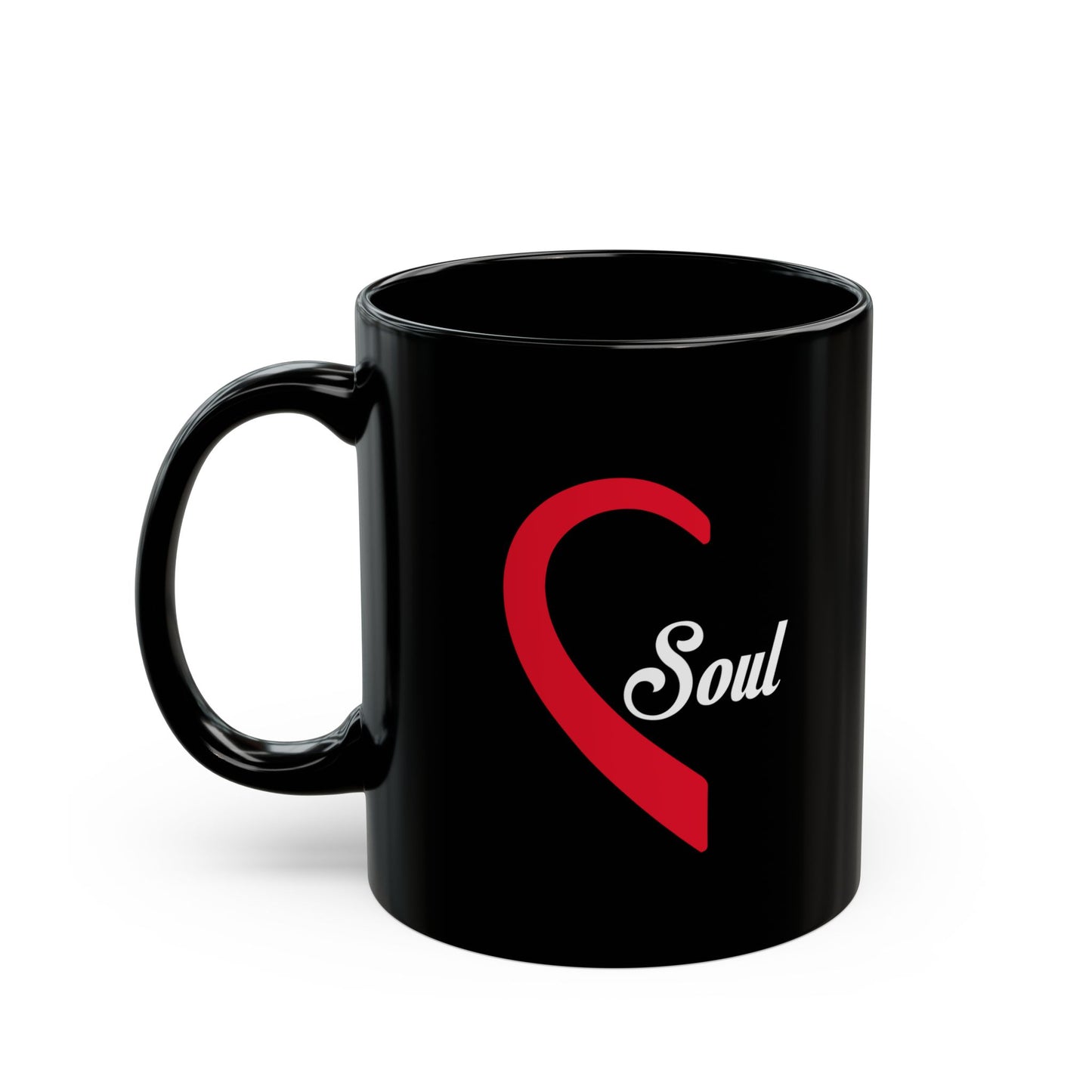 Soulmate Black Mug, Valentine's Day Cup, 11oz, 15oz