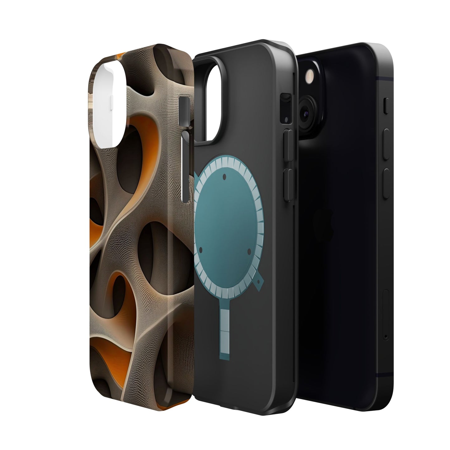 Stylish Magnetic Phone Cases, Abstract Geometric Design