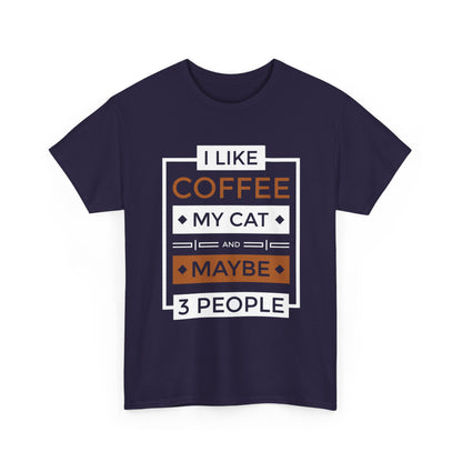 Coffee Cat Lover T-shirt, Funny Graphic Tee