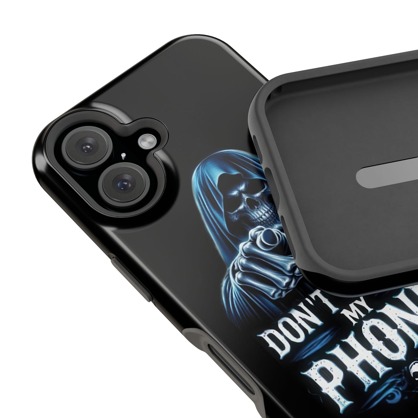 Gothic Magnetic iPhone Case: Don't Touch My Phone