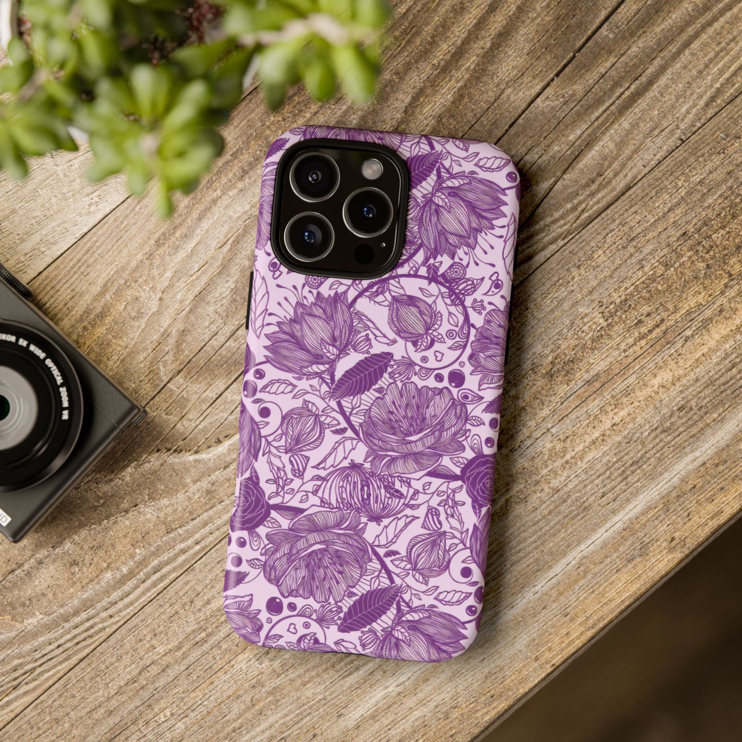Graphical Garden: Purple Edition iPhone Tough Cases