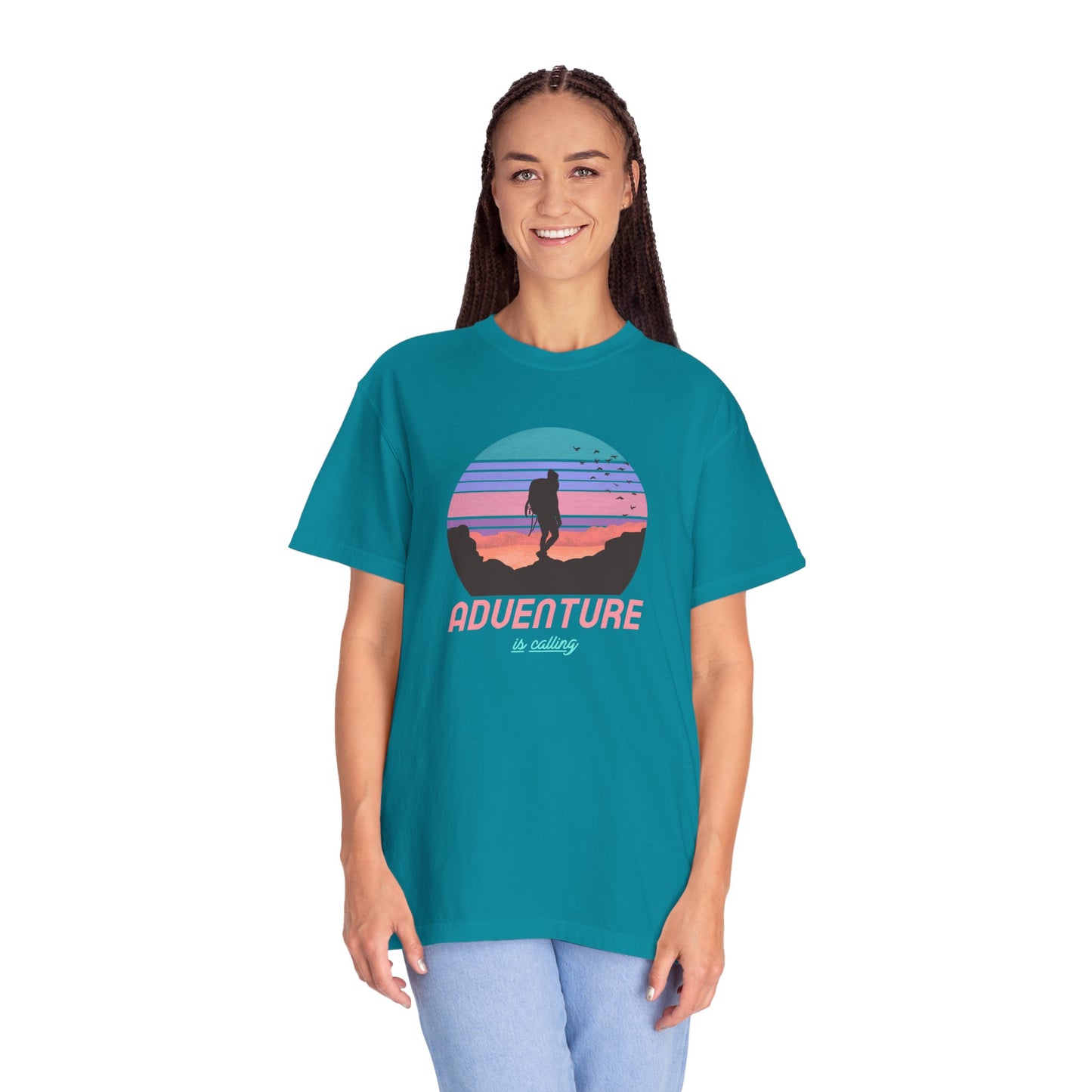 Adventure Is Calling Unisex Garment-Dyed T-shirt