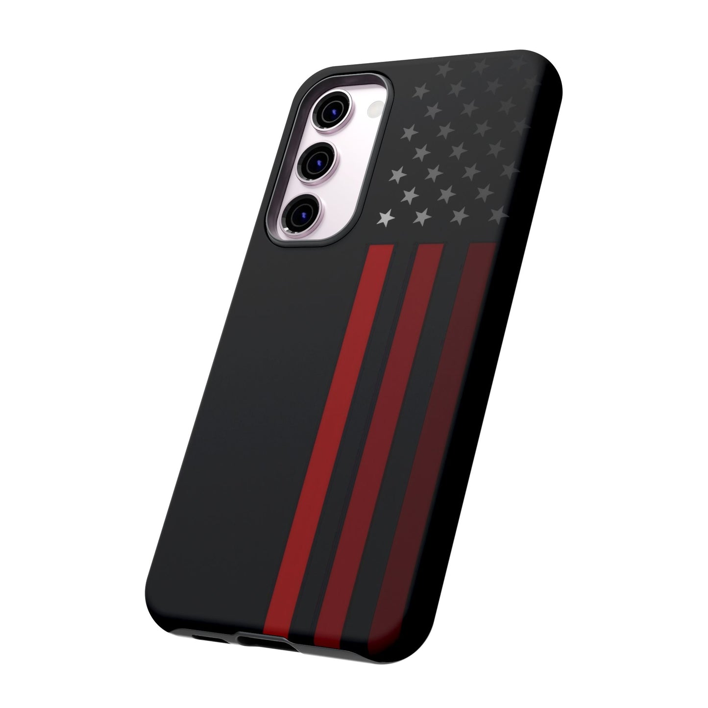 Patriotic Samsung Tough Cases, Red Line American Flag Phone Cover