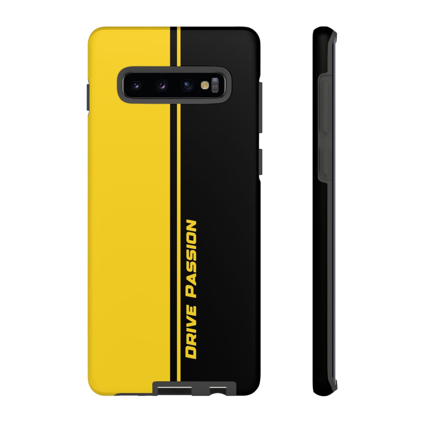 Drive Passion Tough Case – Bold Yellow & Black Design