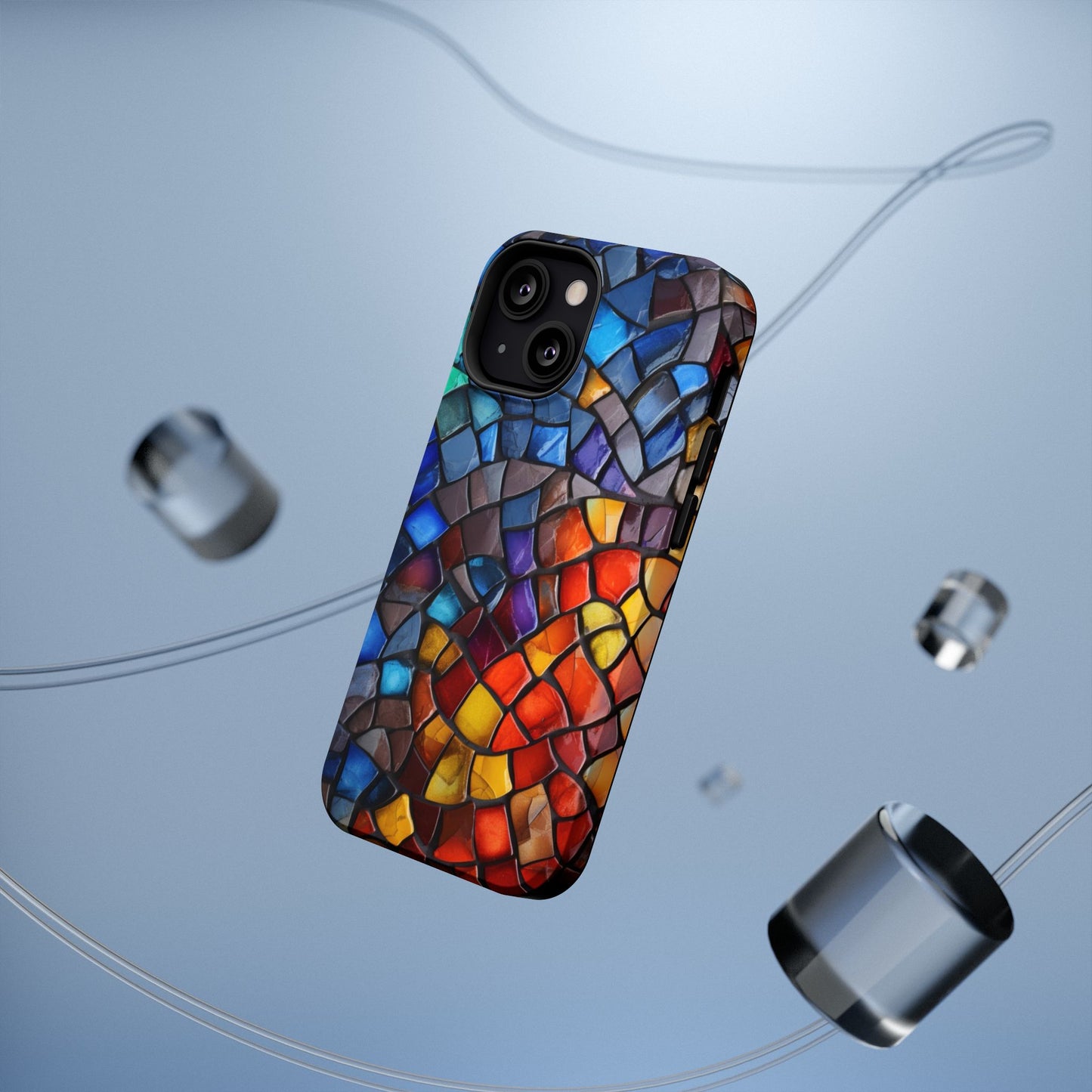 Stained Glass Impact-Resistant Phone Case, Colorful Phone Cover