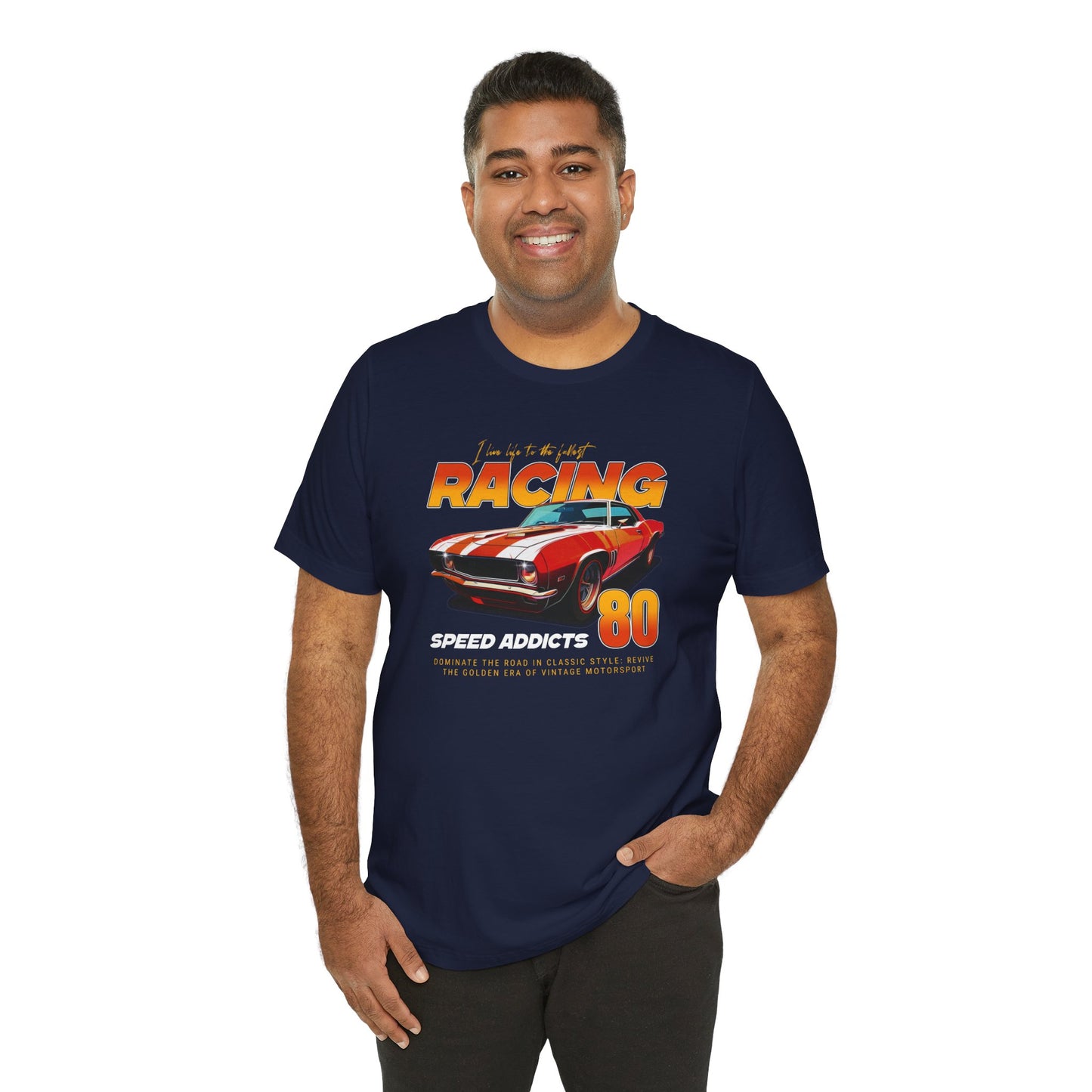 I Live Life To The Fullest Racing Speed Addicts Unisex Jersey Short Sleeve Tee