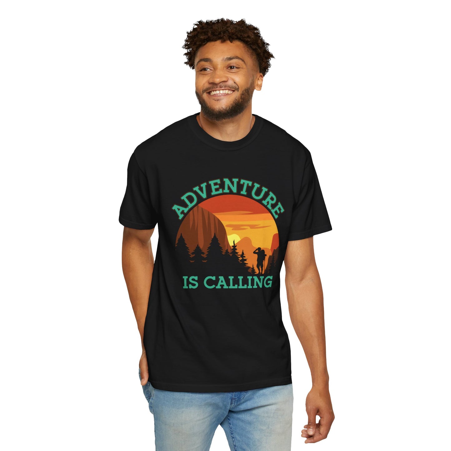 Adventure is Calling Unisex Garment-Dyed T-Shirt
