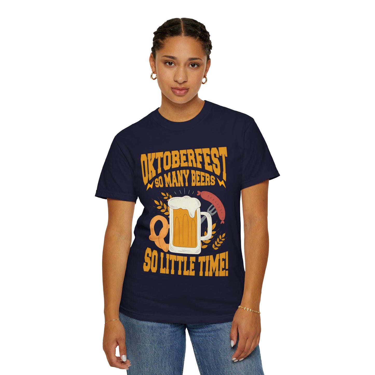 Oktoberfest Graphic Unisex T-Shirt - Celebrate with Beer & Pretzels