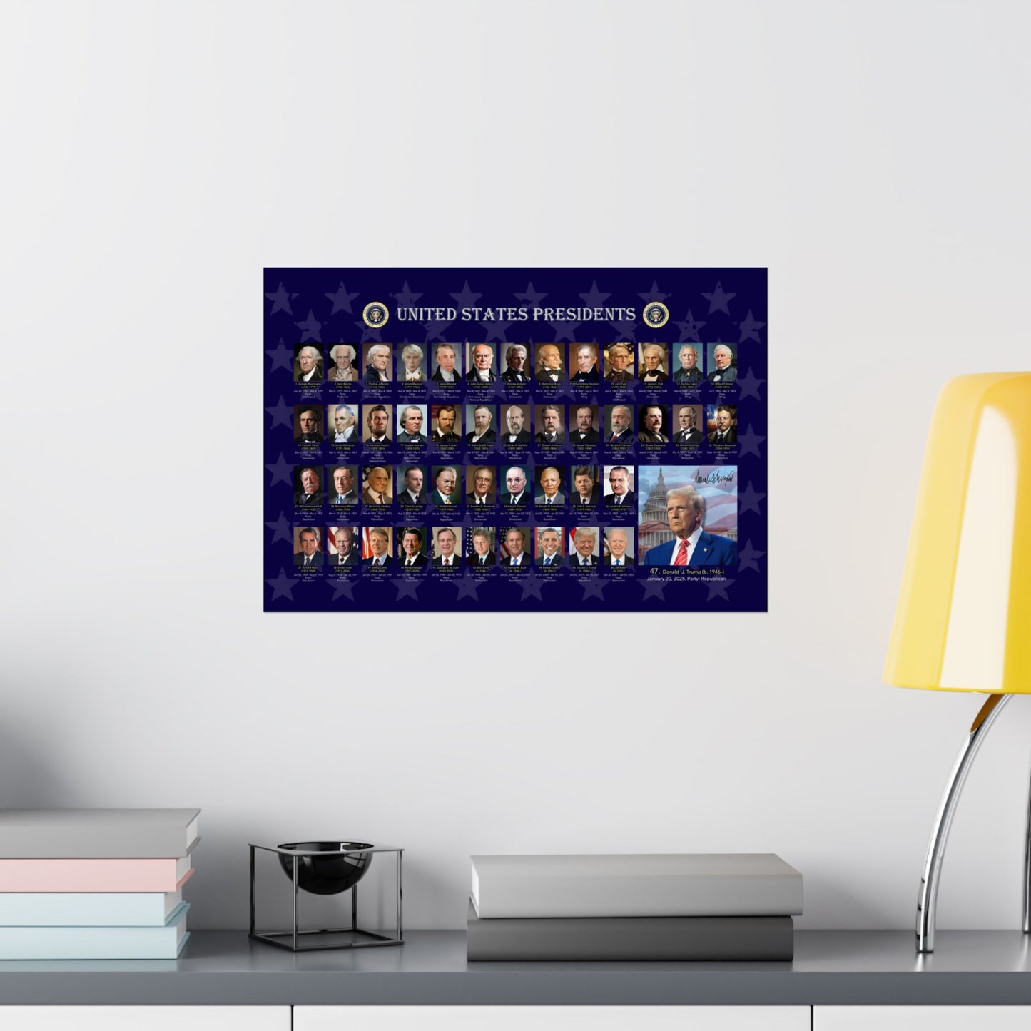 United States Presidents Historical Poster