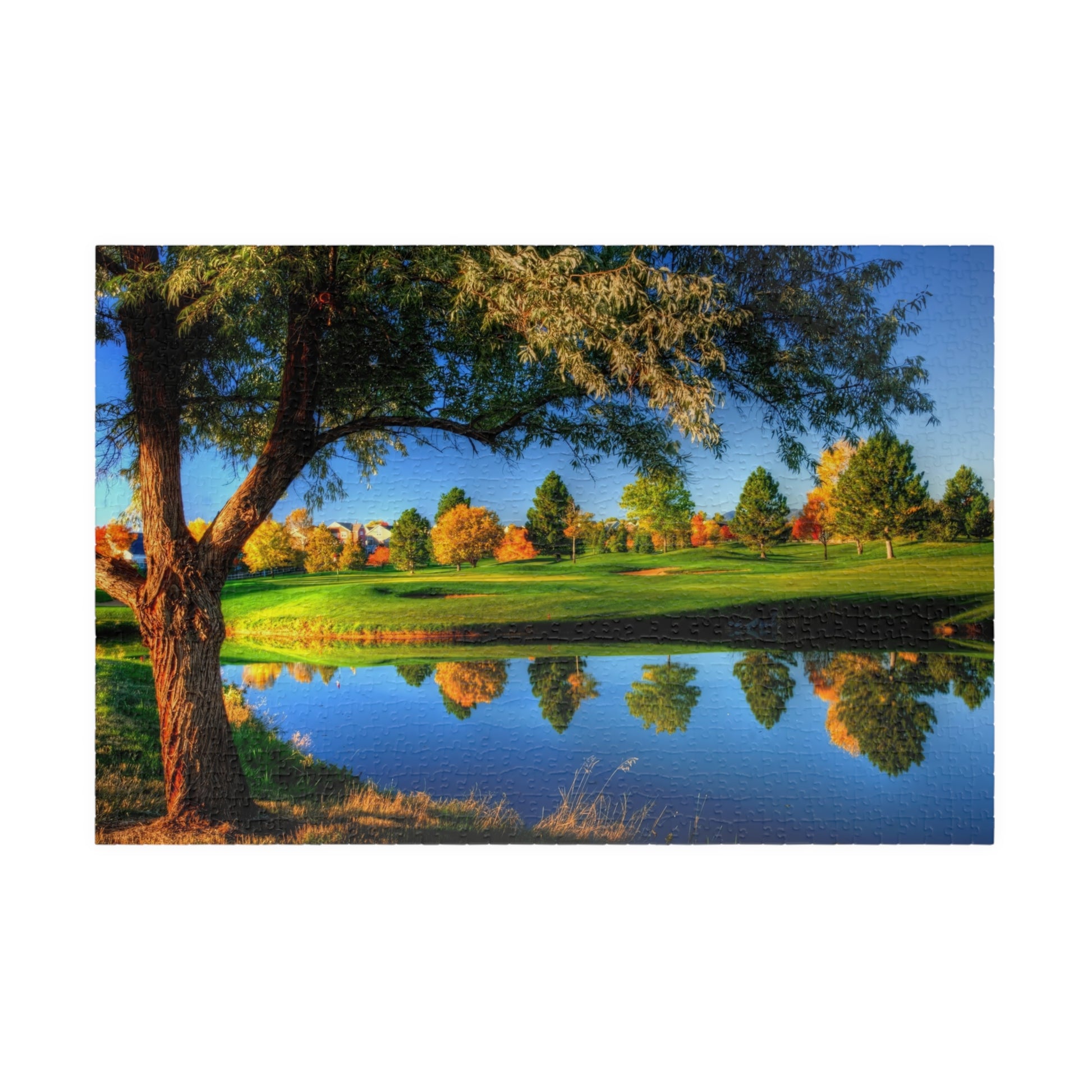 Scenic Landscape Puzzle - Green Leafed Trees and Lawn 1014 pcs