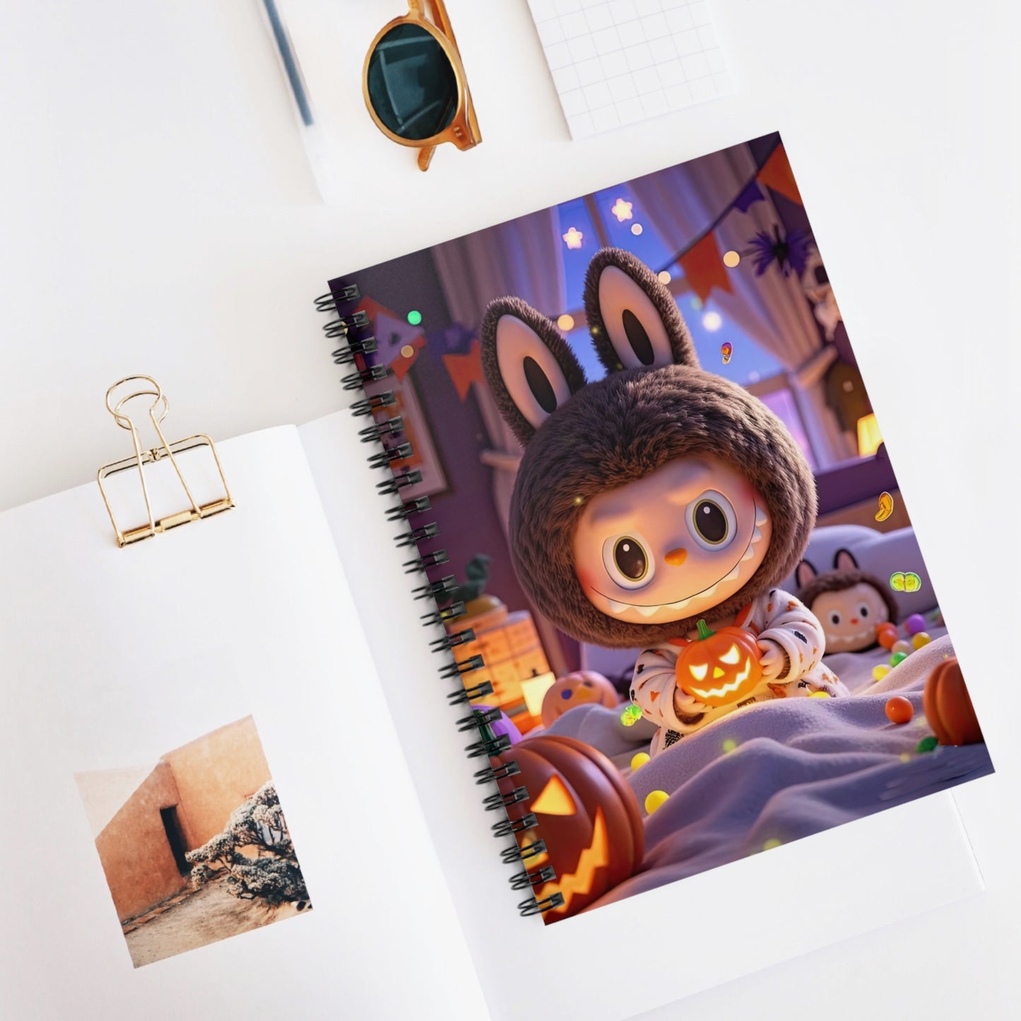 The Monsters Halloween Spiral Notebook 6” x 8” – Chestnut Cocoa