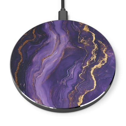 Purple Gold Marble Wireless Charger