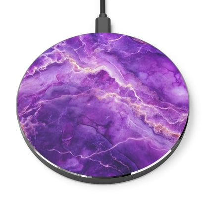 Purple Marble Wireless Charger – Fast Qi Phone Charging Pad
