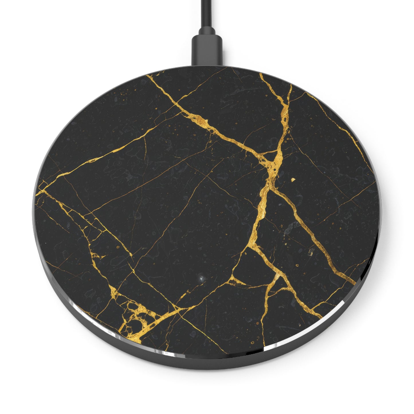 Black & Gold Marble Wireless Charger