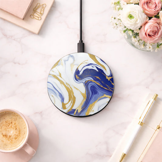 Elegant Marble 10W Qi Certified Fast Wireless Charging Pad