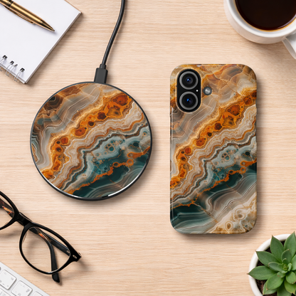 Unique Marble 10W Qi Certified Fast Wireless Charging Pad,  Modern & Stylish Design