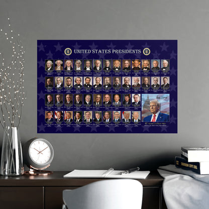 United States Presidents Historical Poster