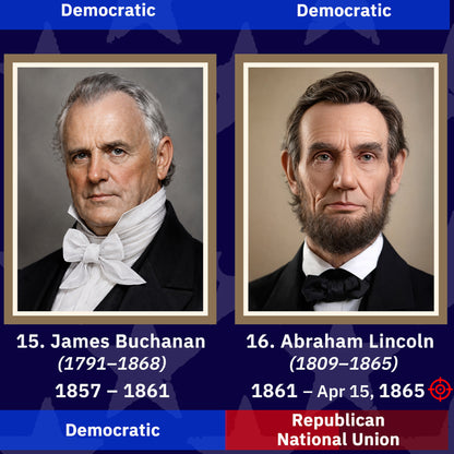 United States Presidents Poster — Rolled Historical Portraits Chart