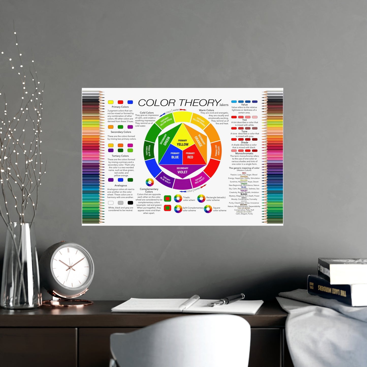 Color Theory Poster - Educational Color Wheel