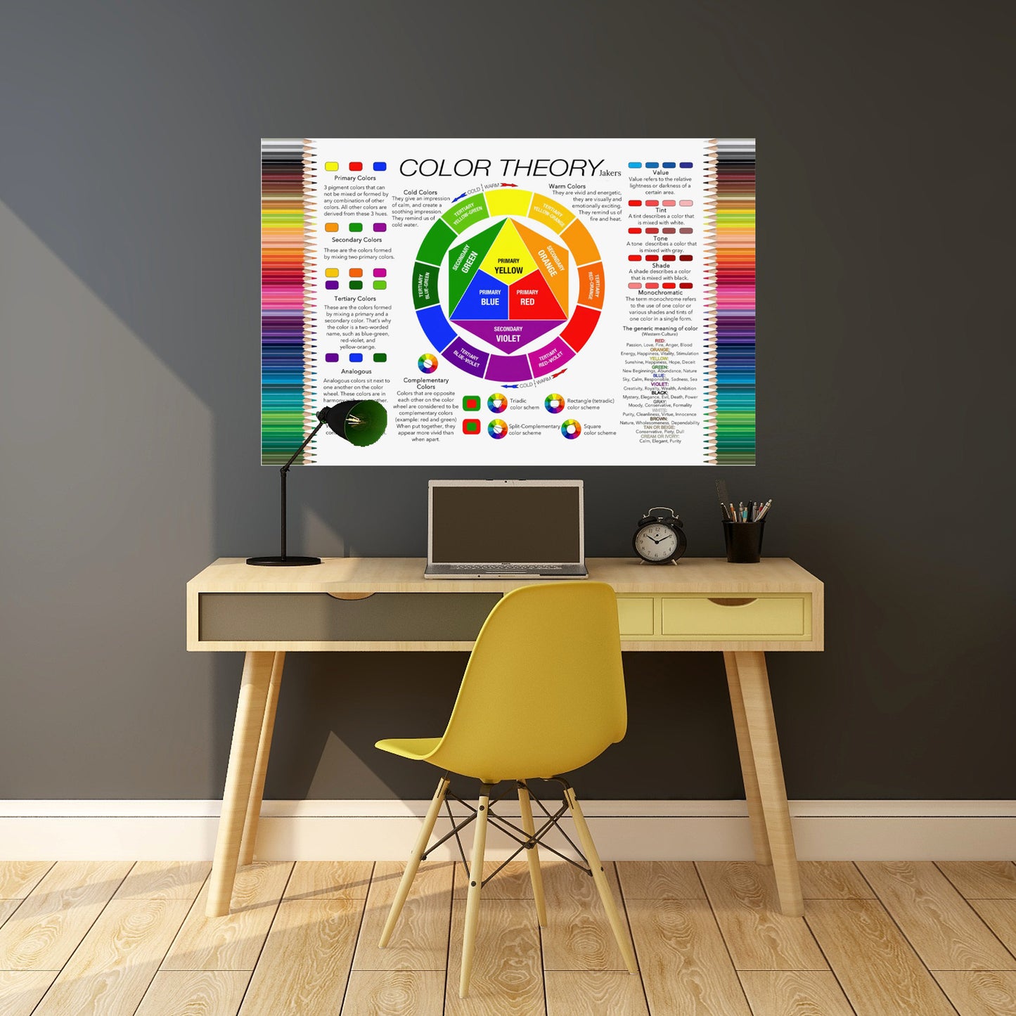 Color Theory Poster - Educational Color Wheel