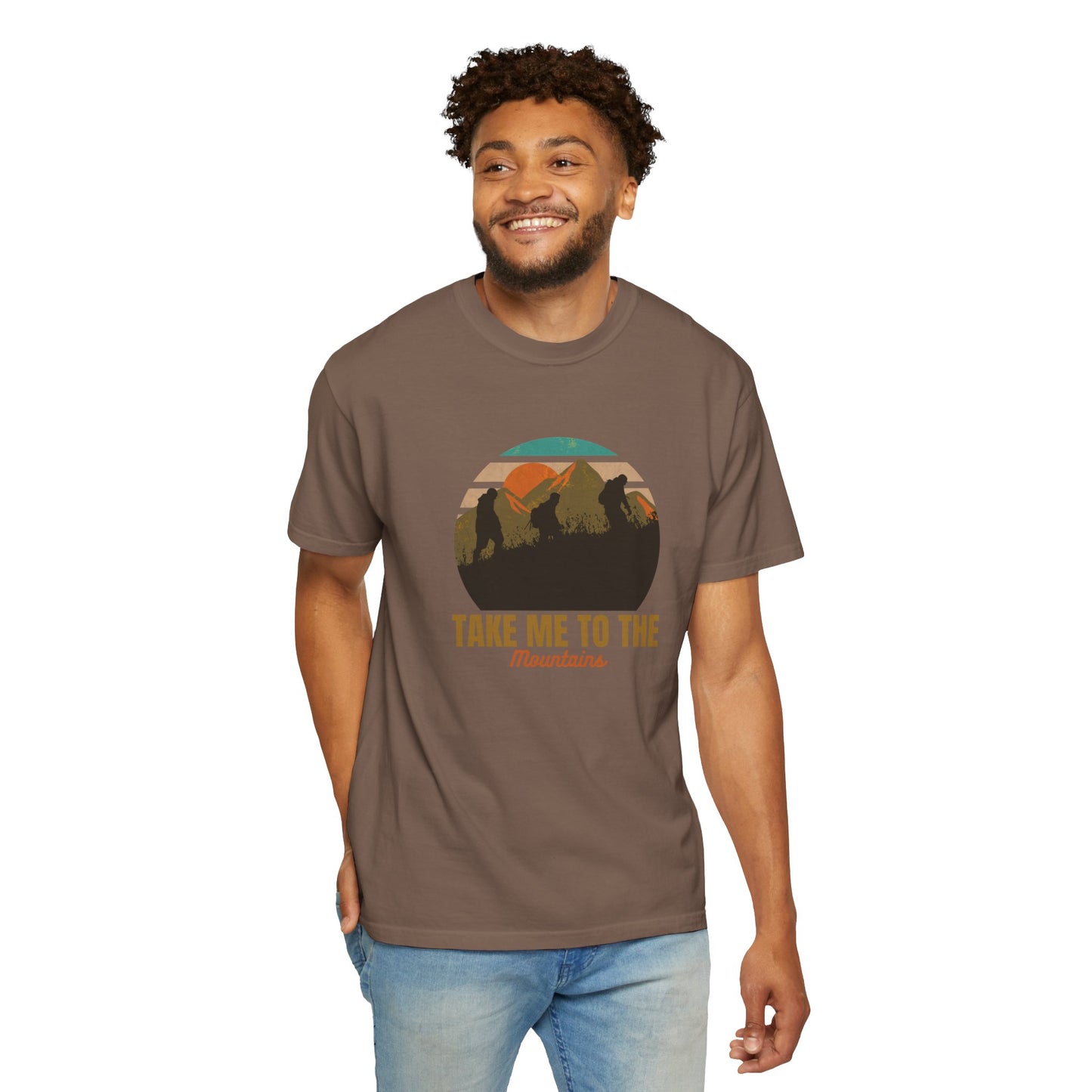 Take Me To The Mountains Unisex Garment-Dyed T-shirt