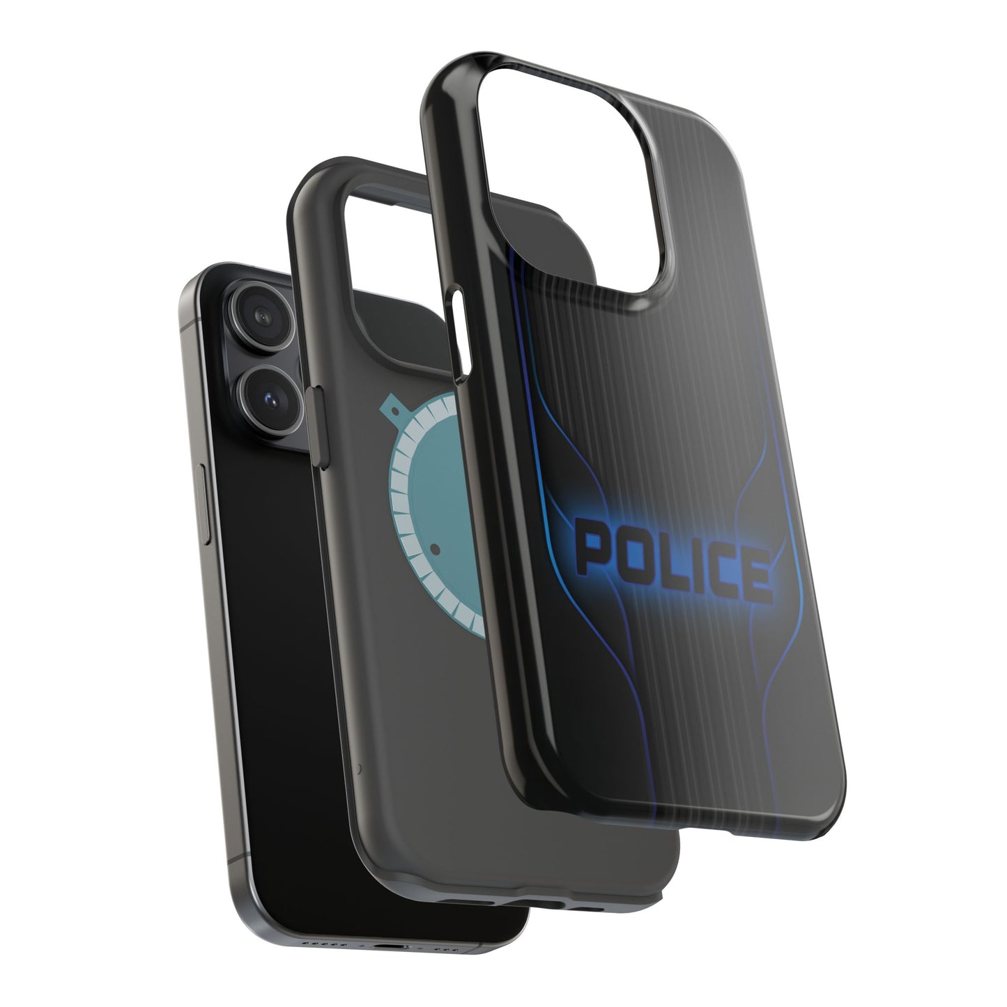 Police Magnetic Phone Cases, Blue Light