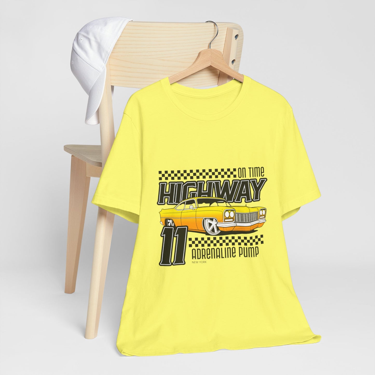 Camiseta de manga corta unisex con bomba de adrenalina On Time Highway
