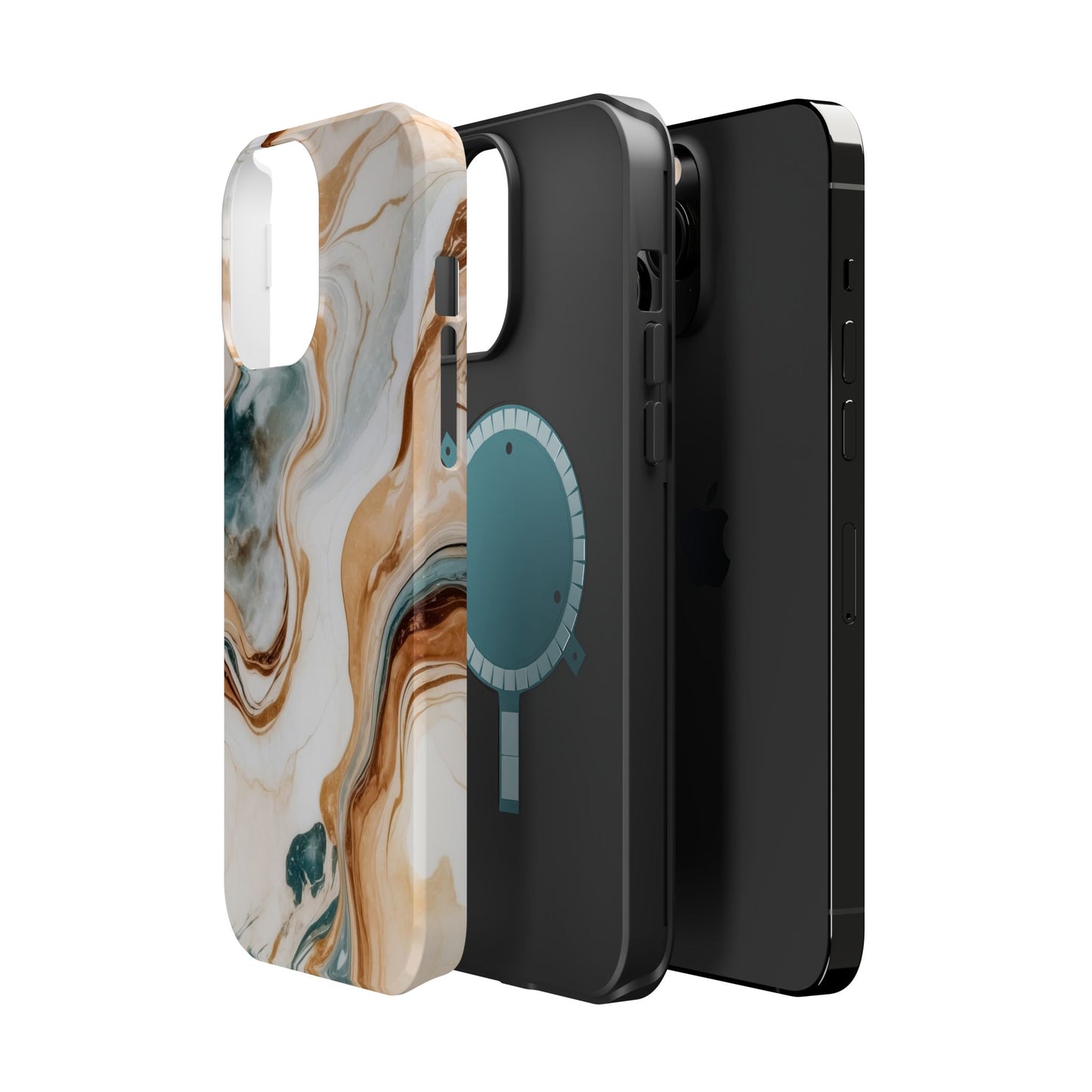 Stylish Magnetic Phone Cases, Abstract Marble Design for Everyday Use