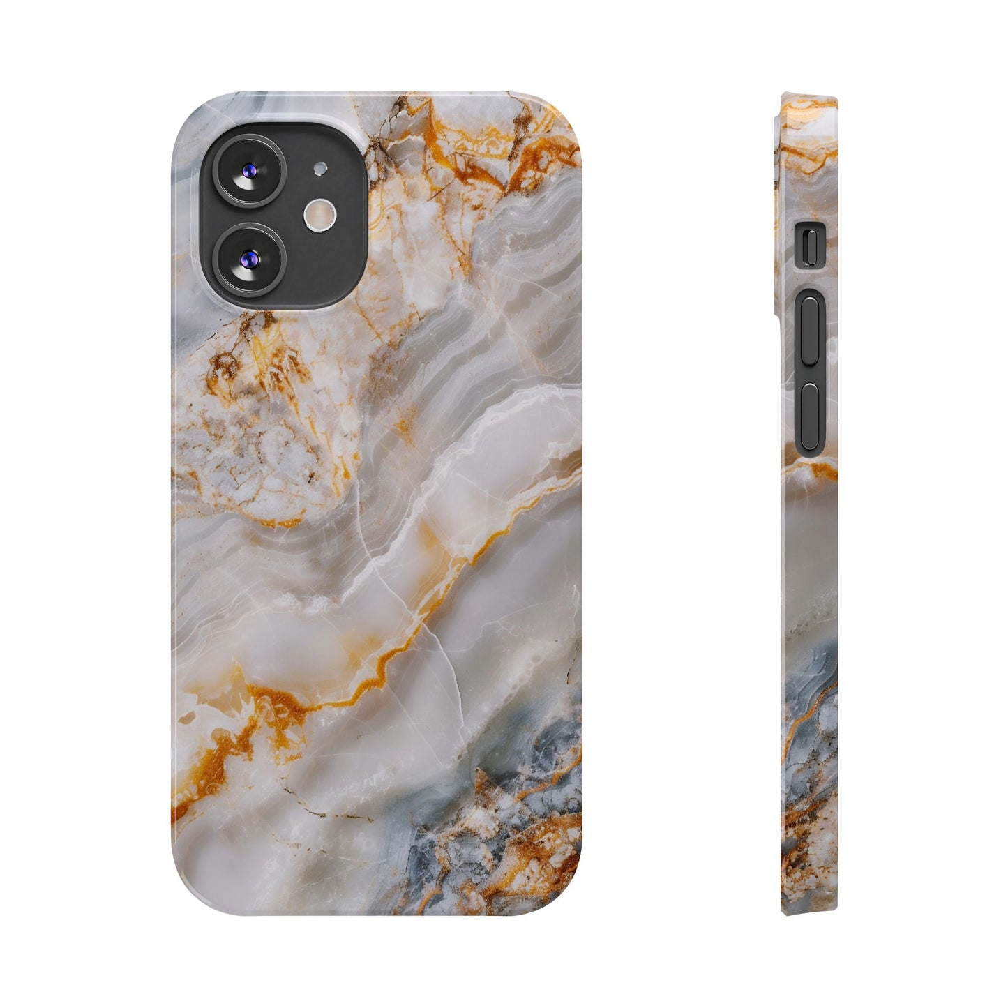 Pure Elegance Marble Slim Phone Cases, Modern Tech Decor