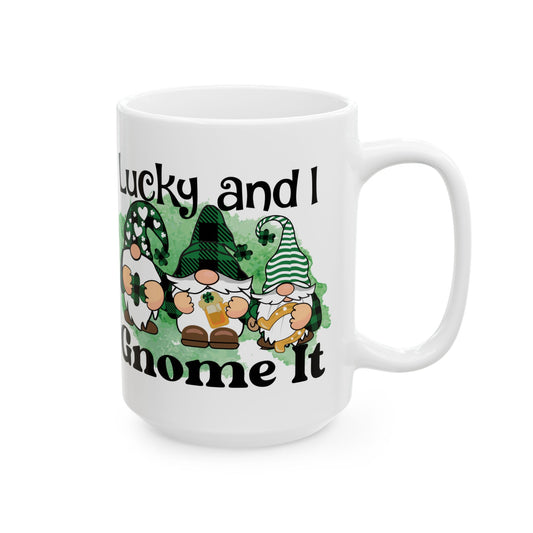 Lucky Gnome Ceramic Mug - Perfect for St. Patrick's Day and Everyday Joy