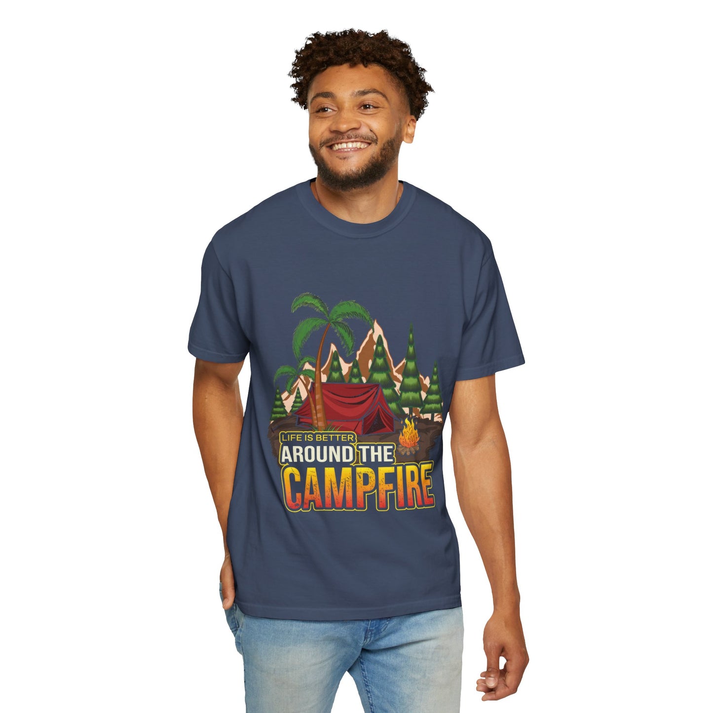 Campfire Adventure Unisex T-Shirt - Life is Better Around the Campfire