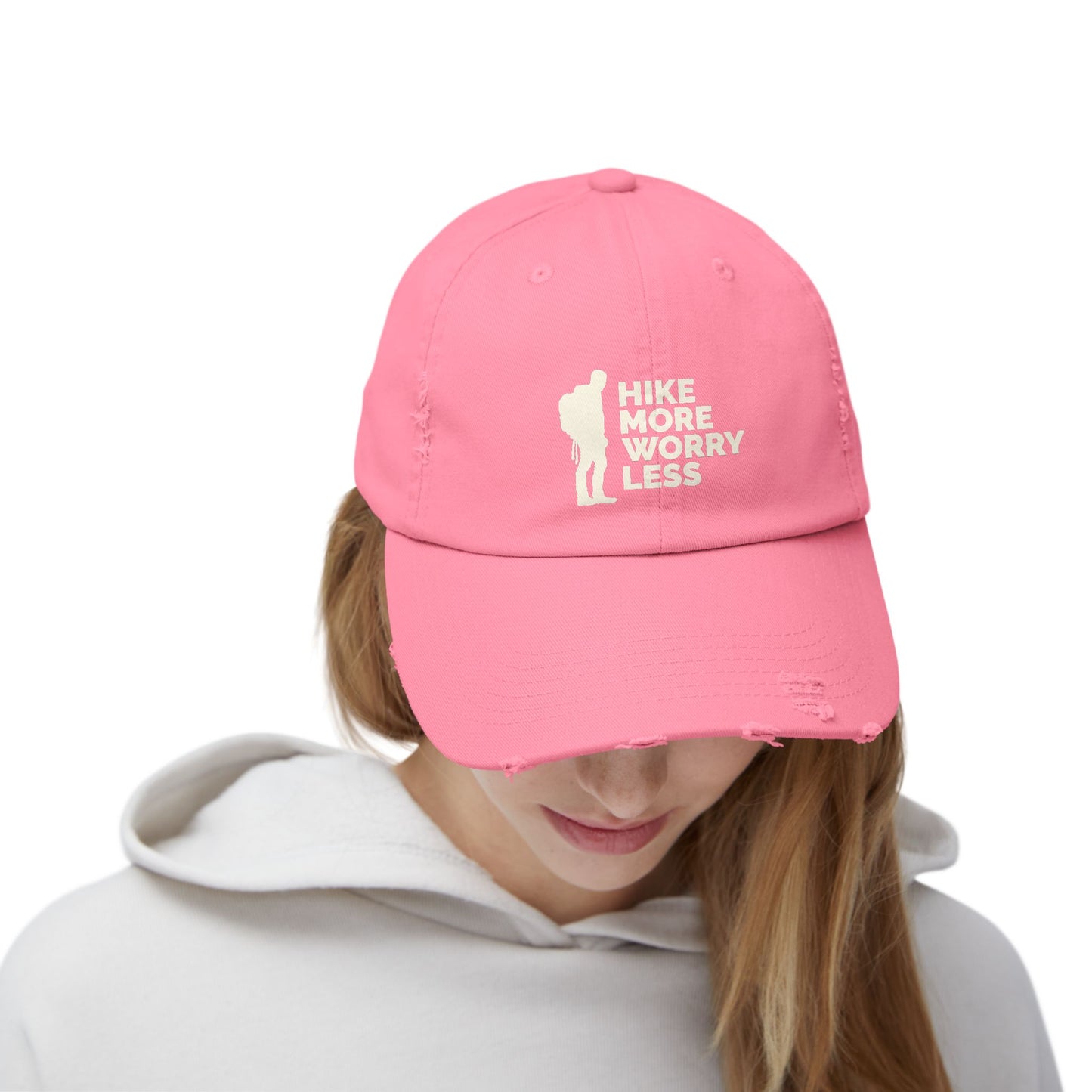 Hike More Worry Less Original Unisex Distressed Cap