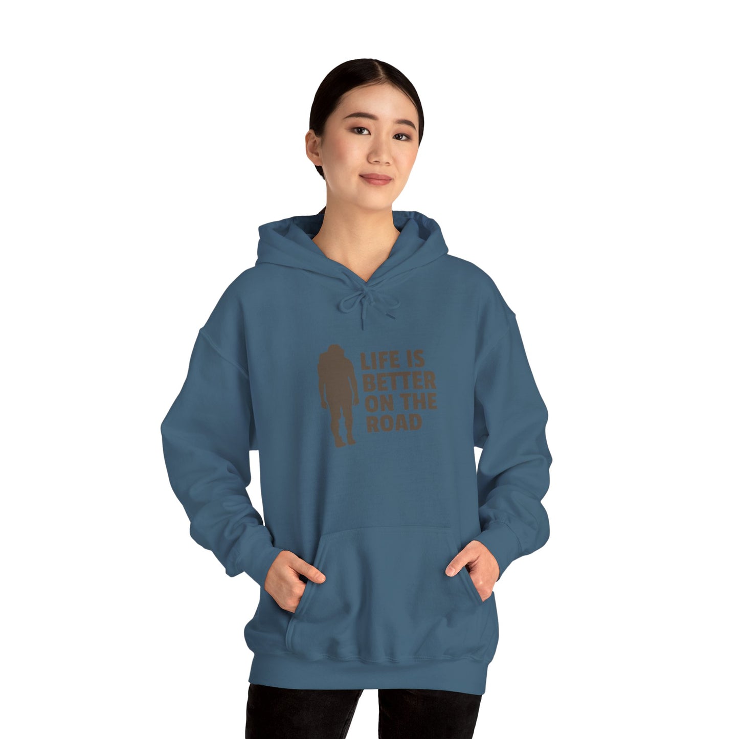 Life Is Better On The Road Unisex Heavy Blend™ Hooded Sweatshirt