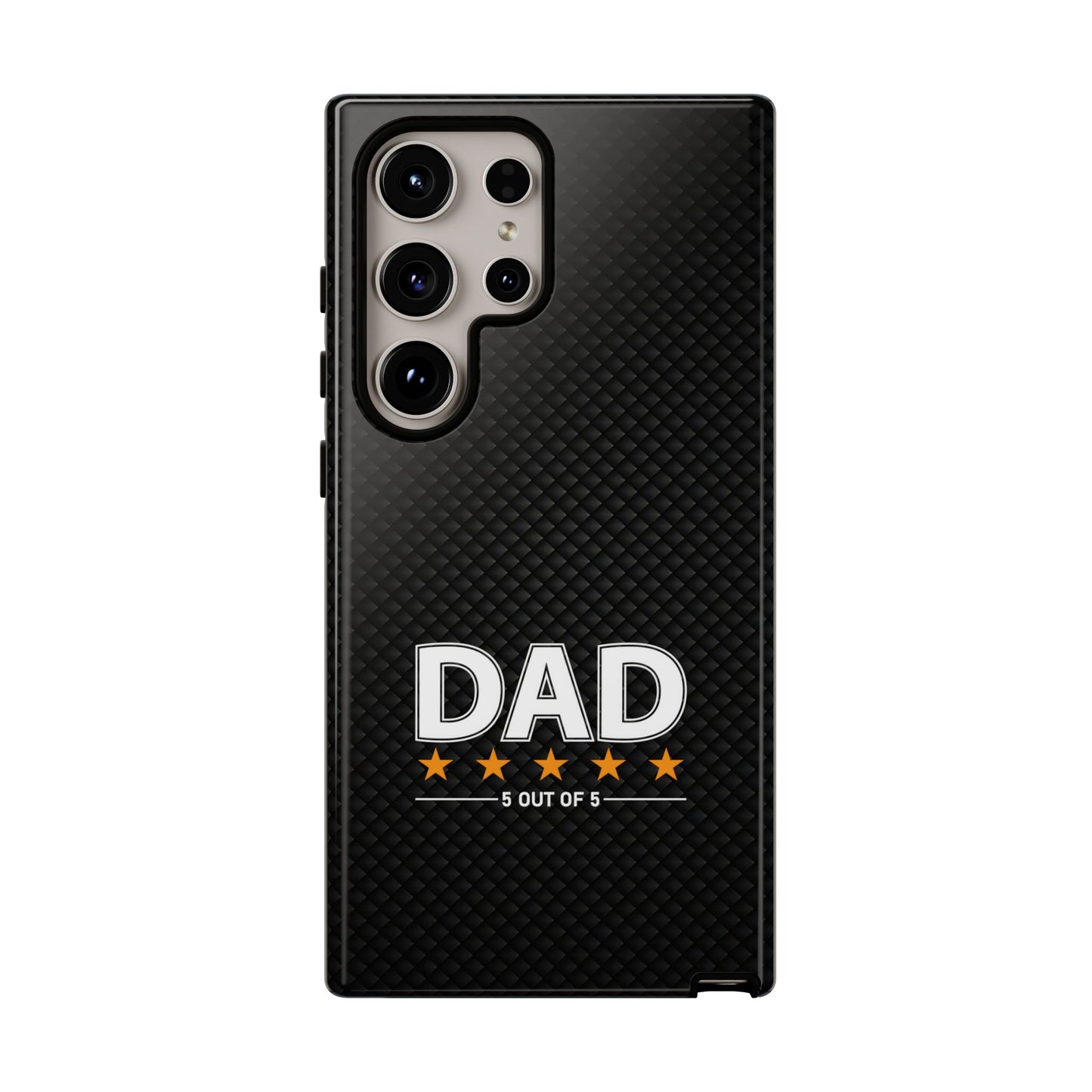 5-Star Dad Samsung Phone Case - Tough Black Cover for Father's Day