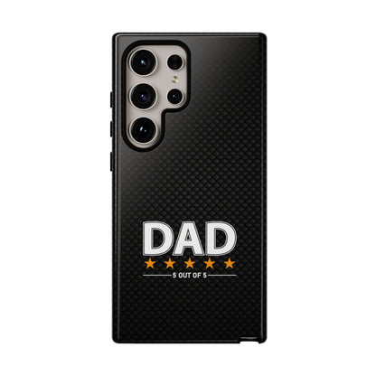 5-Star Dad Samsung Phone Case - Tough Black Cover for Father's Day