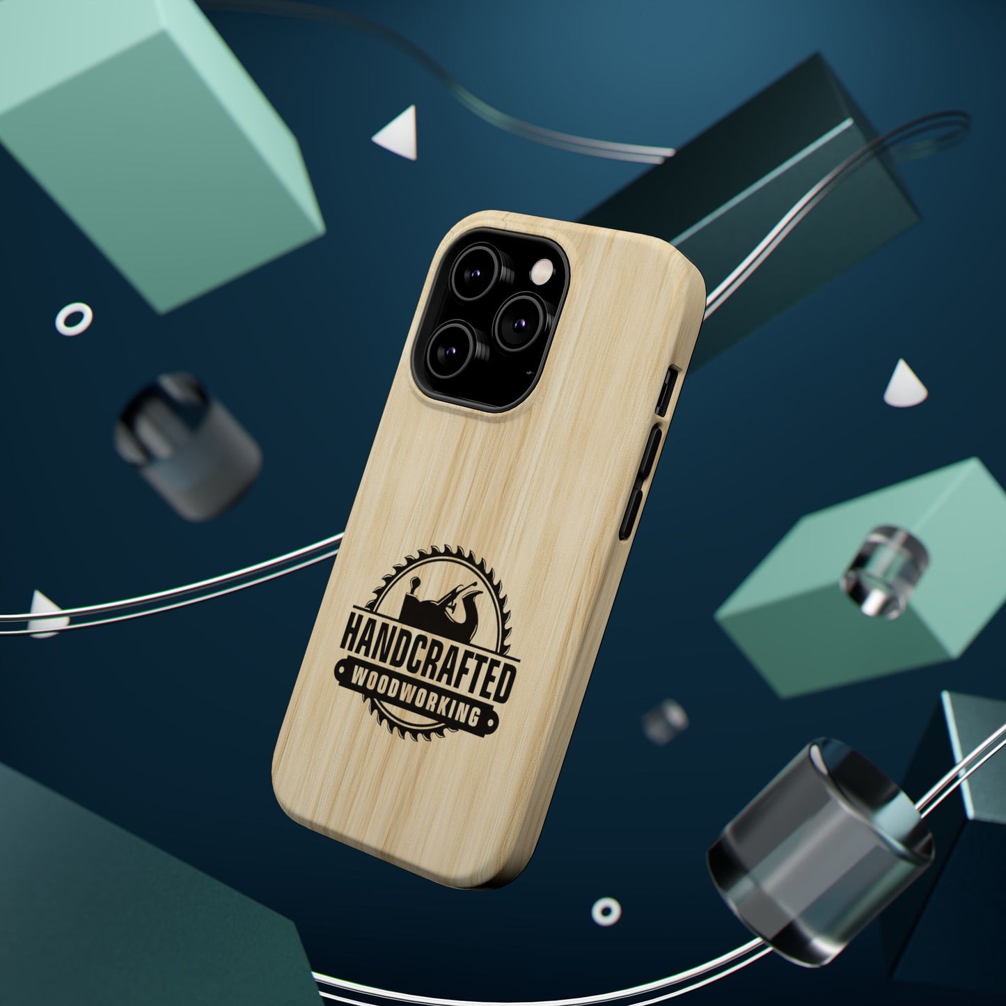 Handcrafted Woodworking Logo Magnetic Phone Cases