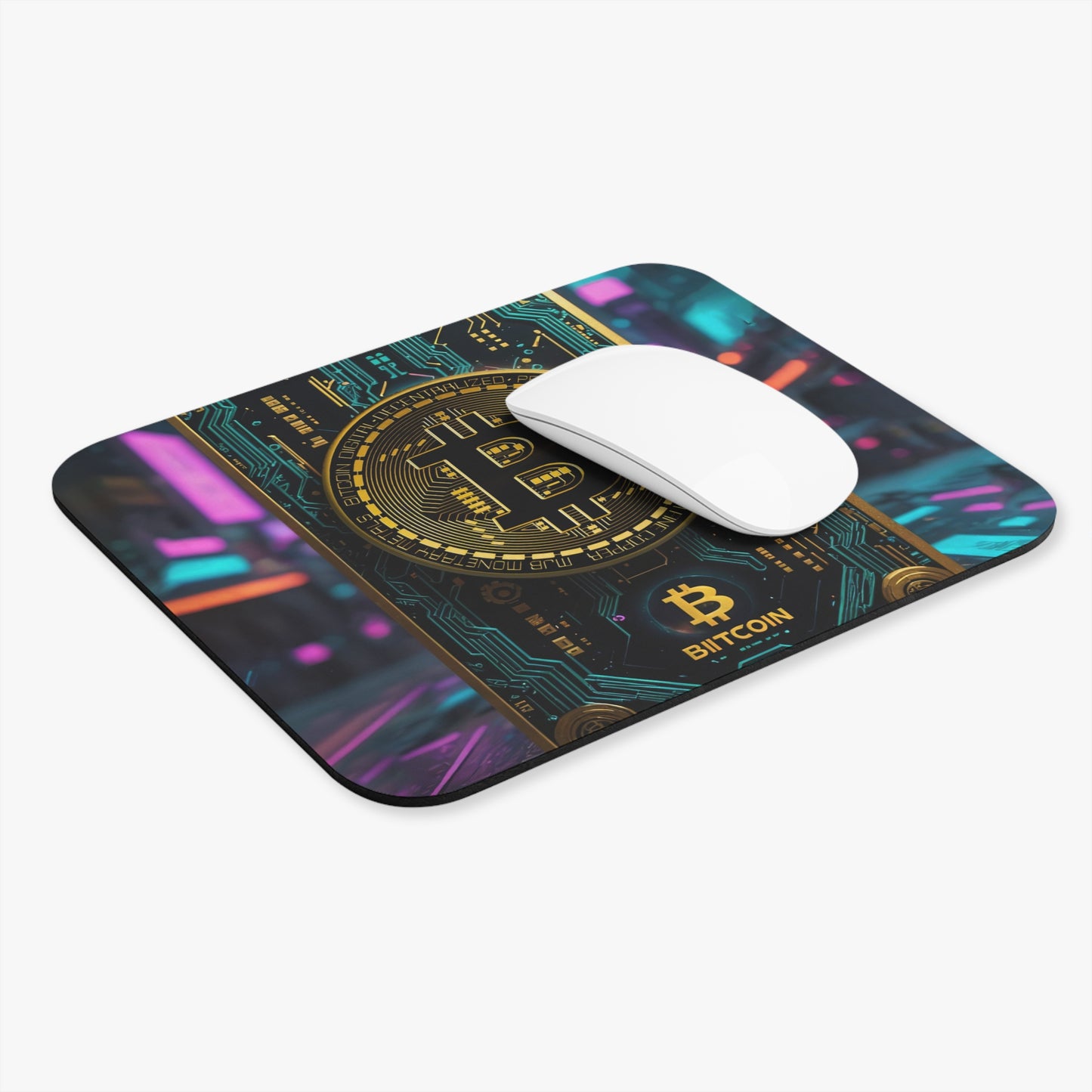 Cryptocurrency Mouse Pad Bitcoin Desk Accessory, Gamer Tech Gear, Non-Slip Office & Home Decor, Stylish and Durable Mouse Mat