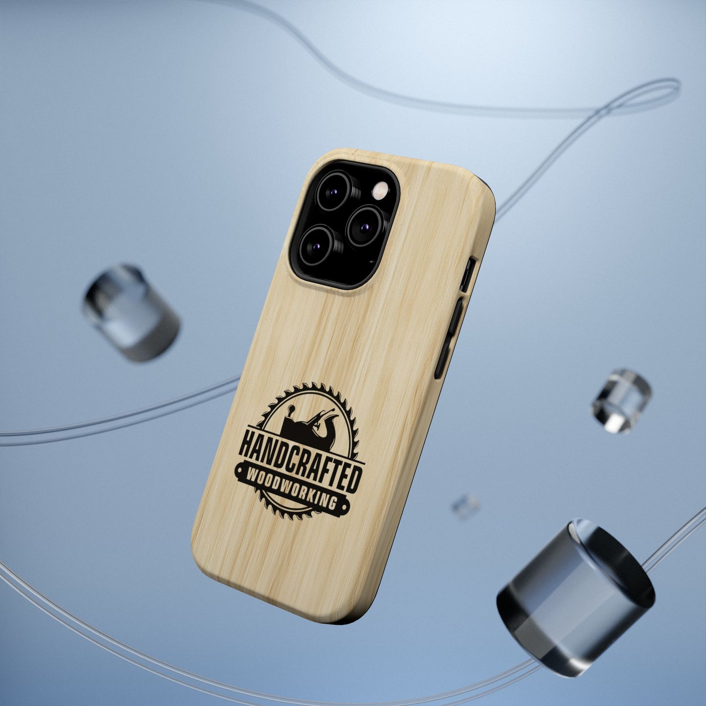 Handcrafted Woodworking Logo Magnetic Phone Cases
