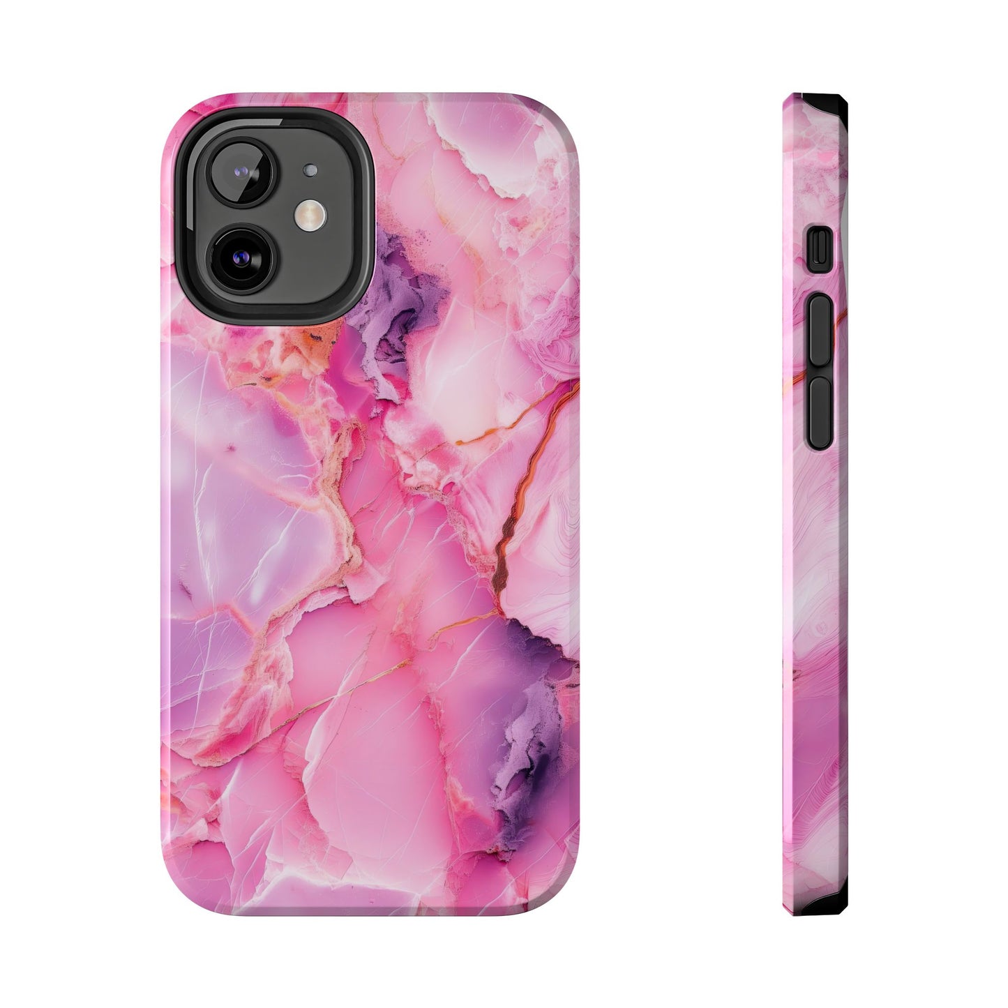 Pink Marble Tough Cases for iPhone, Stylish Protective Covers