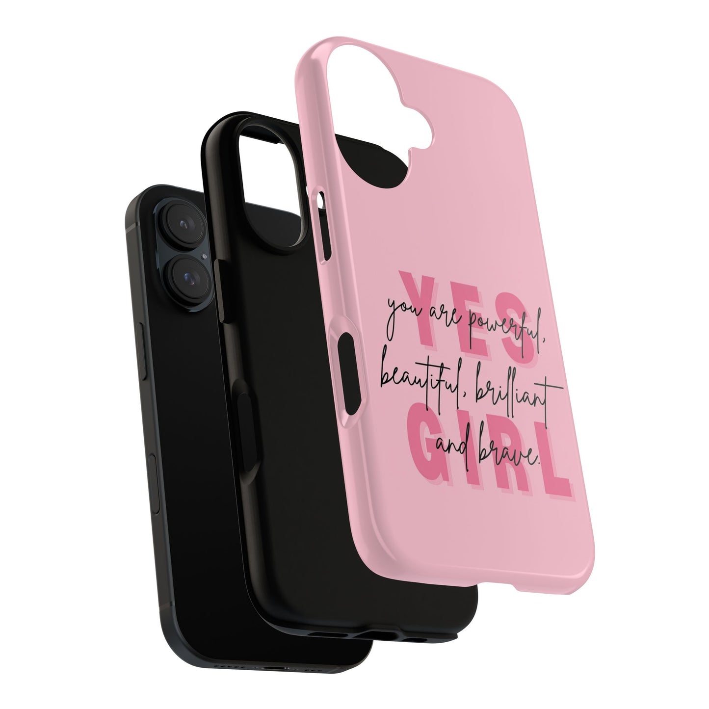Empowering Case – Yes Girl Motivational Pink Protective Cover