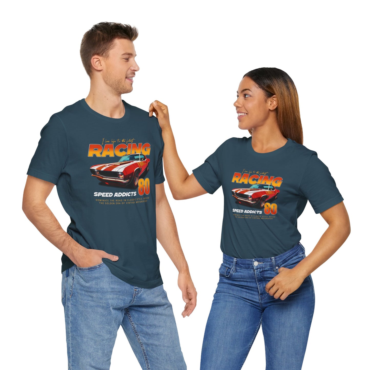 I Live Life To The Fullest Racing Speed Addicts Unisex Jersey Short Sleeve Tee