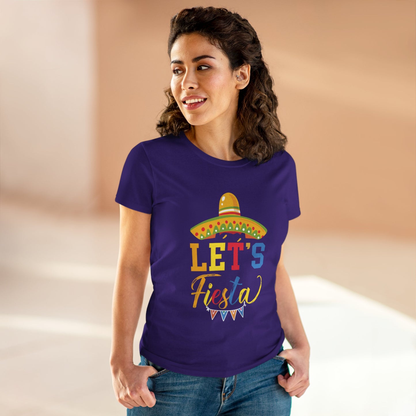 Women’s Fiesta Tee - Celebrate in Style with Fun ‚Let's Fiesta‘ Design