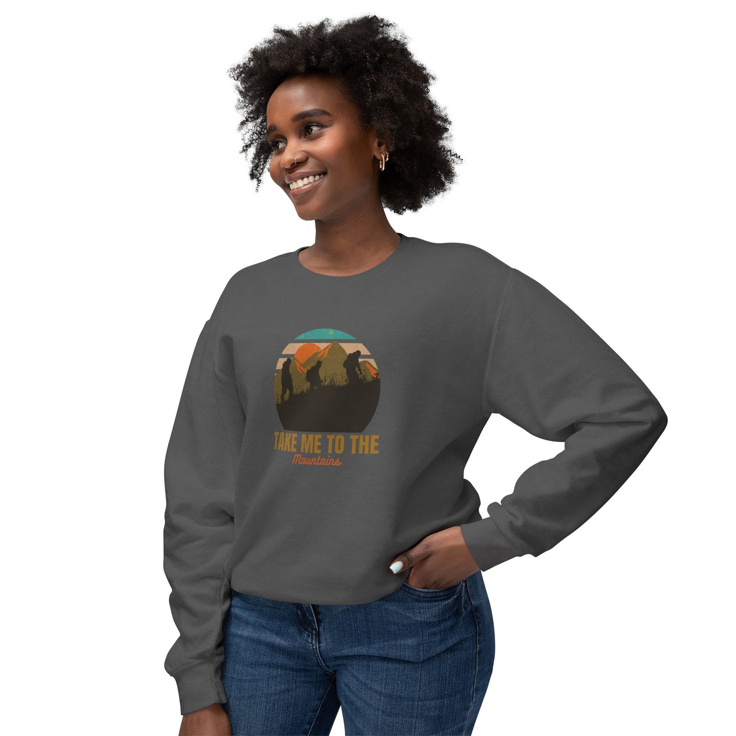 Take Me To The Mountains Lightweight Crewneck Sweatshirt