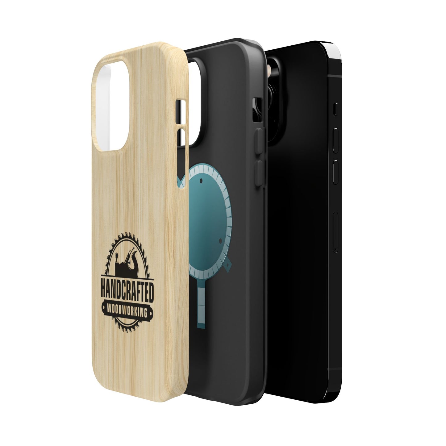 Handcrafted Woodworking Logo Magnetic Phone Cases